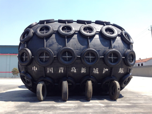 고압 공압 해양 펜더 천연 고무 블랙