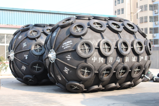 고압 공압 해양 펜더 천연 고무 블랙